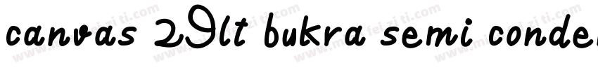 canvas 29lt bukra semi conden字体转换
